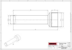 107.233 - Extension nozzle, push-ﬁt (a × b) 400 × 100 mm