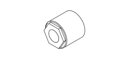 Nozzle adapter for the LE Mini screws onto the end of the LE Mini heater barrel
