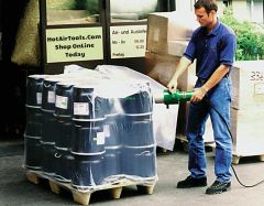 FORTE S3 powerful LEISTER heat gun well-suited for flameless bulk and pallet shrinking.