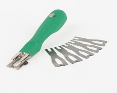 117.000 Trimming knife with 0.6mm spacer for vinyl and linoleum with 5 spare blades